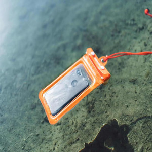 2024 Zone3 Buoyancy Waterproof Phone Pouch SA21WPP113 - Clear / Orange